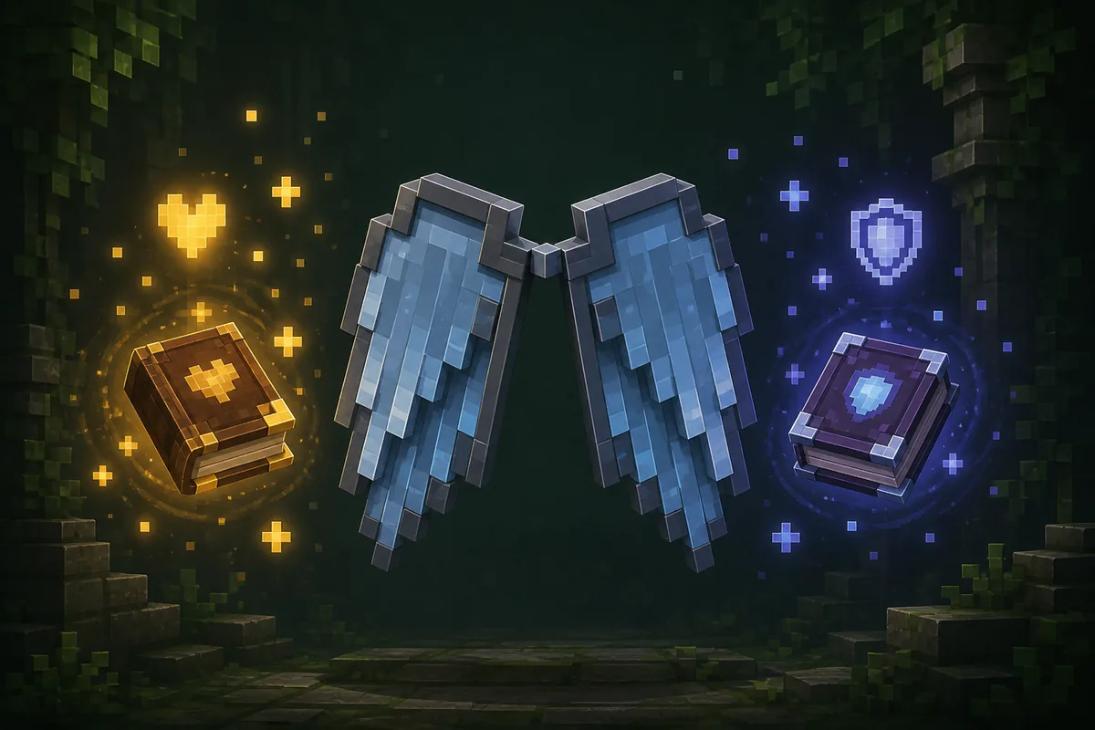 Illustrative comparison of Elytra repair and durability enchantment choices